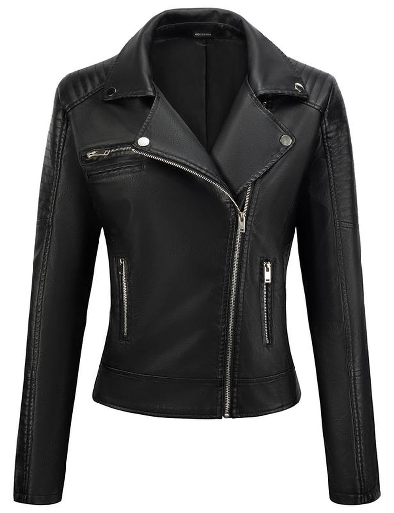 The Ultimate Women'S Faux Leather Jacket for a Bold Look! Grab Yours Today! #Motovibes Coat Outerwear Trendy Womenswear