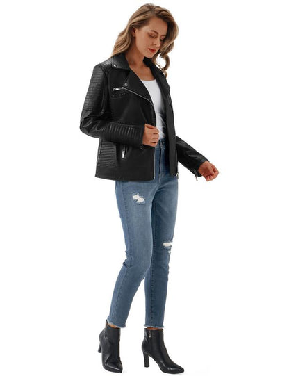 The Ultimate Women'S Faux Leather Jacket for a Bold Look! Grab Yours Today! #Motovibes Coat Outerwear Trendy Womenswear