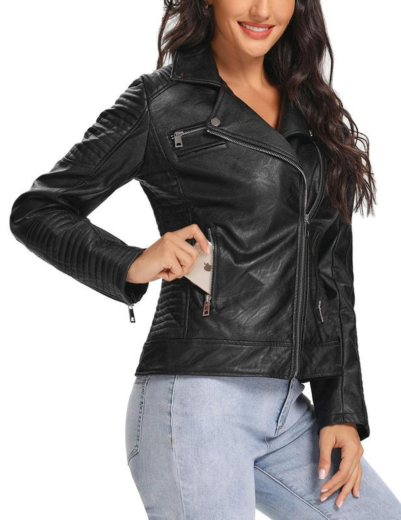 The Ultimate Women'S Faux Leather Jacket for a Bold Look! Grab Yours Today! #Motovibes Coat Outerwear Trendy Womenswear